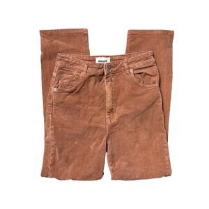 Rolla’s Pants Womens 25 Cinnamon Brown Dusters High Rise Slim Corduroy Stretch